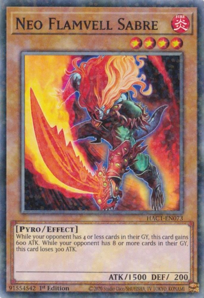 Neo Flamvell Sabre (Duel Terminal) (HAC1-EN073) - Duel Terminal Technology Common