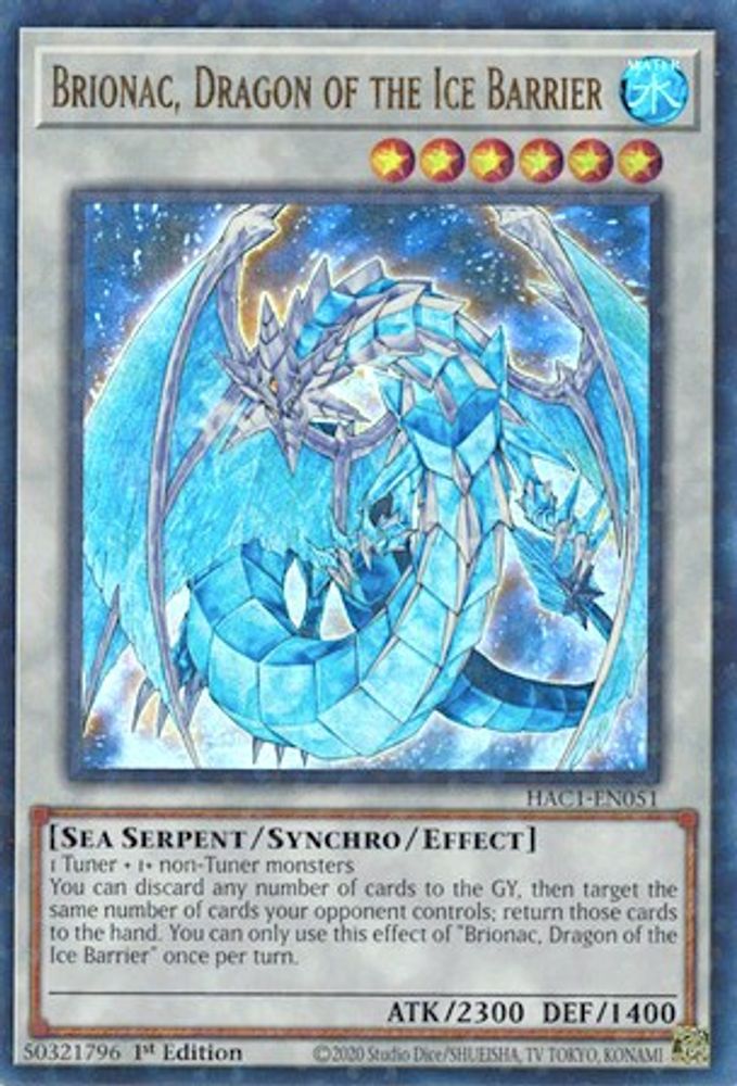 Brionac, Dragon of the Ice Barrier (Duel Terminal) (HAC1-EN051) - Duel Terminal Technology Ultra Rare