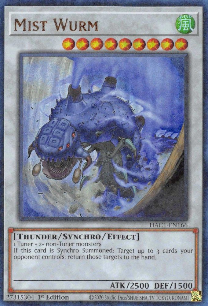 Mist Wurm (Duel Terminal) [HAC1-EN166] Parallèle Rare 