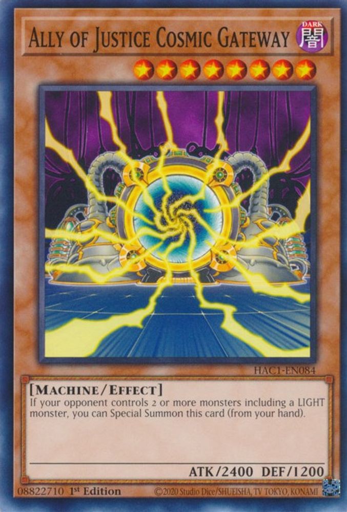 Ally of Justice Cosmic Gateway (HAC1-EN084) - Common