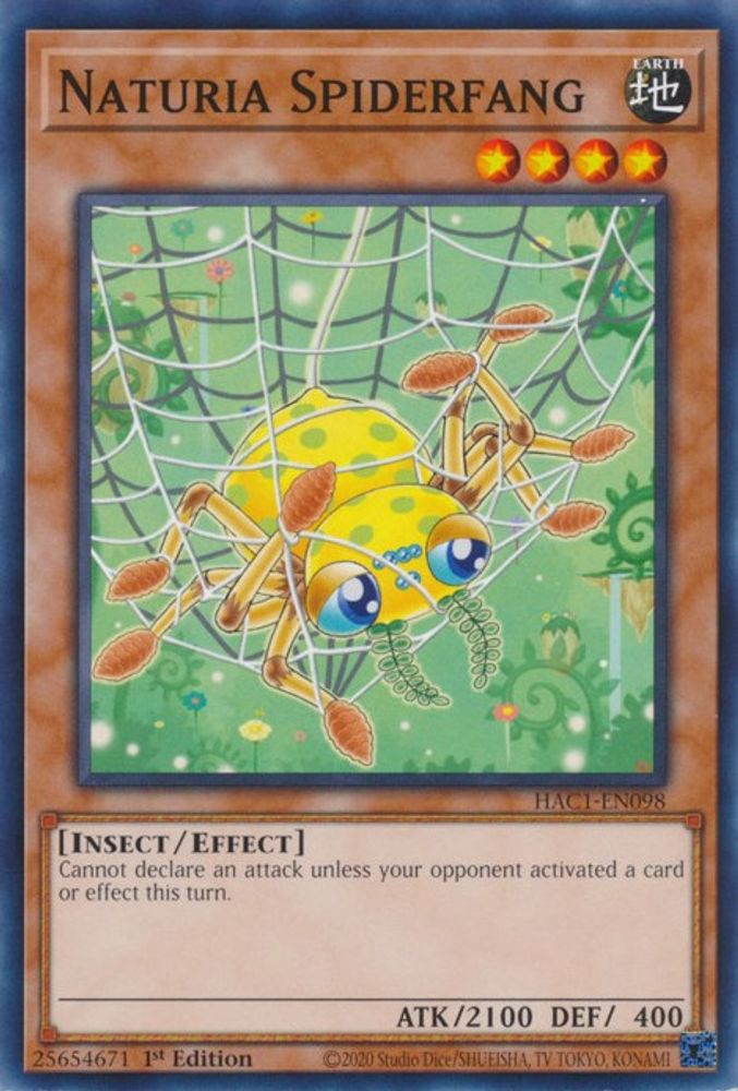 Naturia Spiderfang (HAC1-EN098) - Common