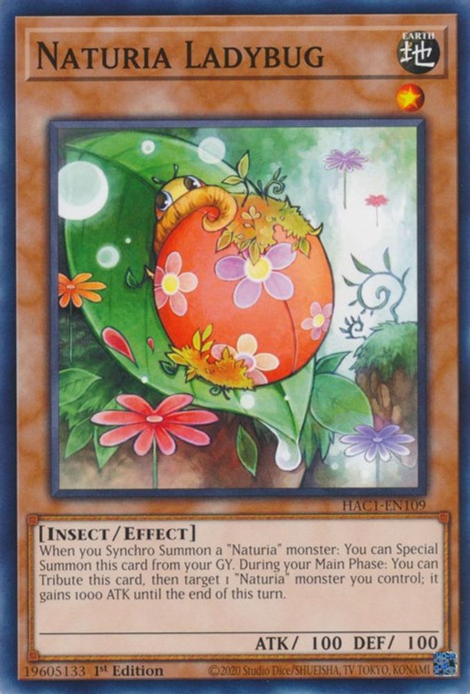 Naturia Ladybug (HAC1-EN109) - Common