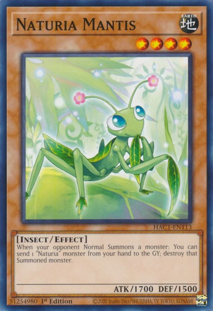 Naturia Mantis (HAC1-EN113) - Common