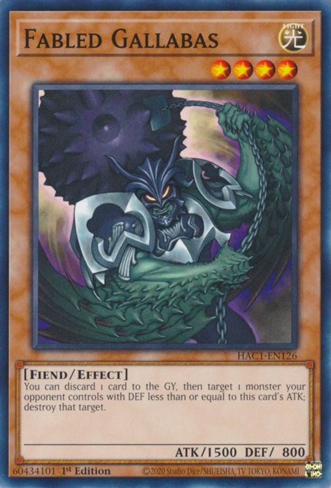 Fabled Gallabas (HAC1-EN126) - Common