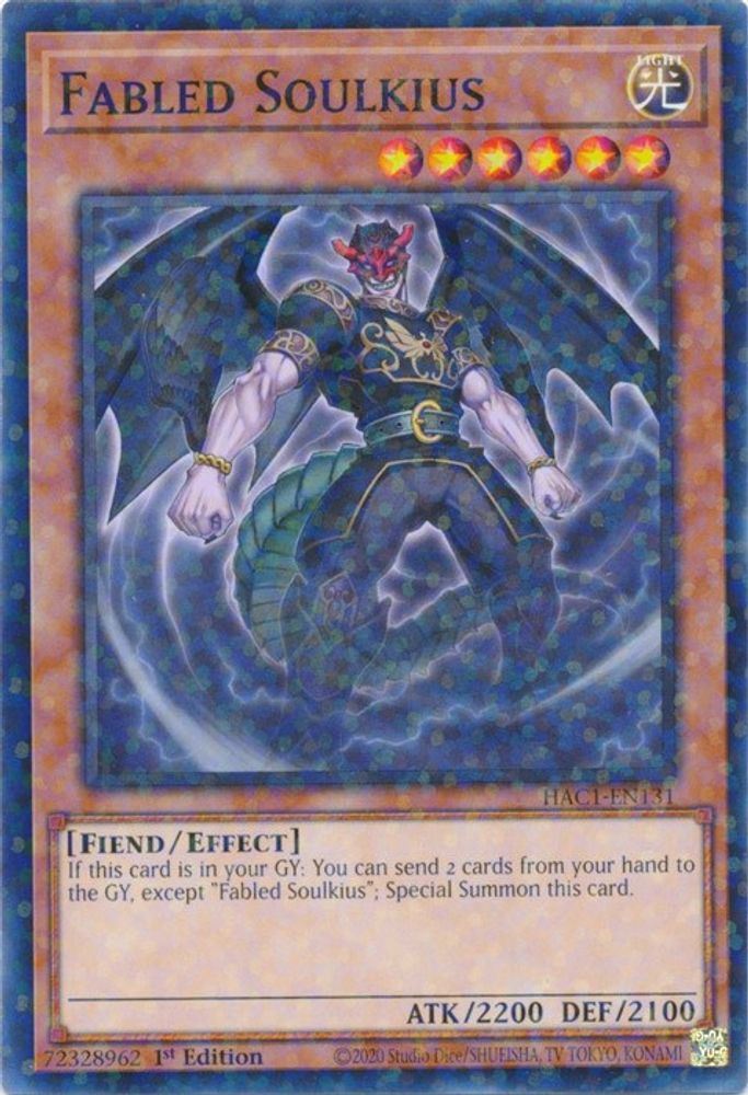 Fabled Soulkius (Duel Terminal) [HAC1-EN131] Parallèle Rare 