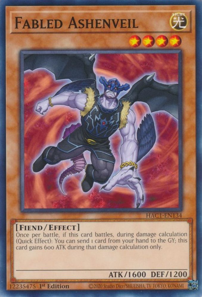 Fabled Ashenveil (HAC1-EN134) - Common