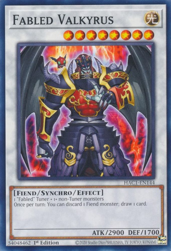 Fabled Valkyrus (HAC1-EN144) - Common
