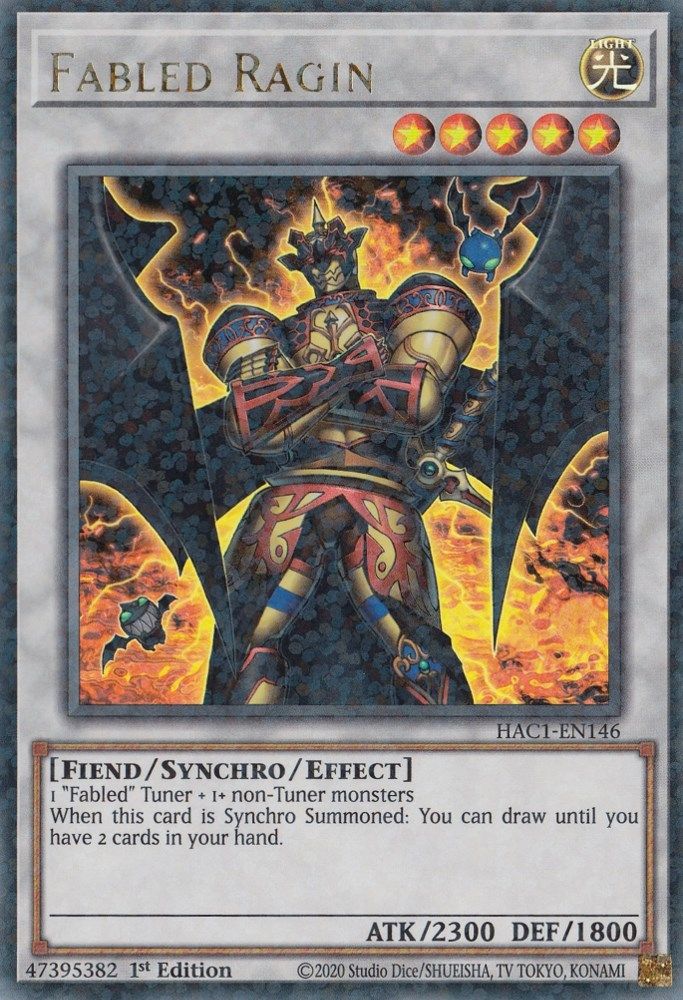 Fabled Ragin (Duel Terminal) [HAC1-EN146] Parallèle Rare 