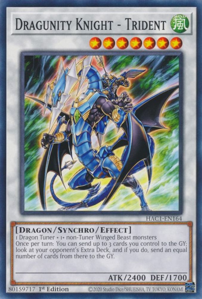 Dragunity Knight - Trident (HAC1-EN164) - Common