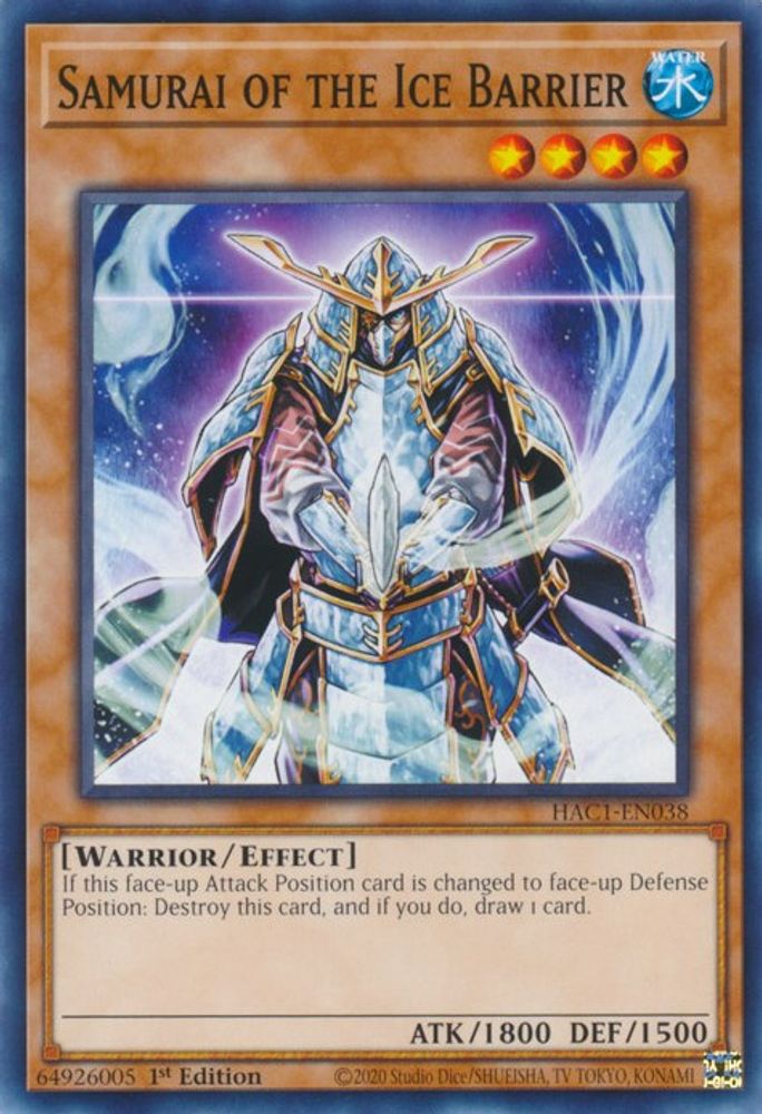 Samurai of the Ice Barrier (HAC1-EN038) - Common