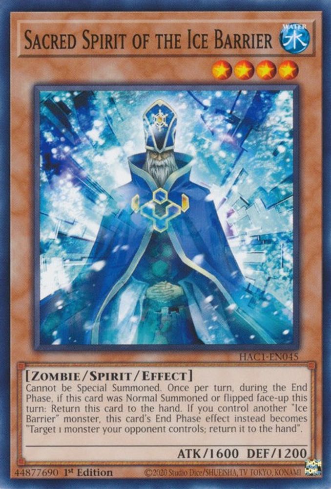 Sacred Spirit of the Ice Barrier (HAC1-EN045) - Common