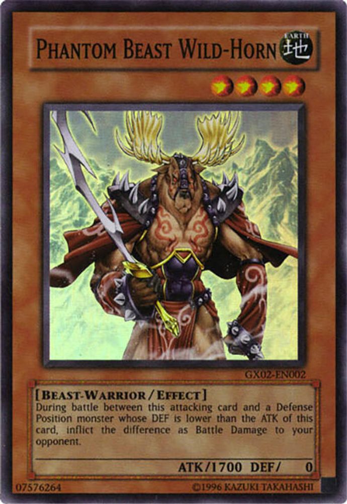 Phantom Beast Wild-Horn (GX02-EN002) - Super Rare