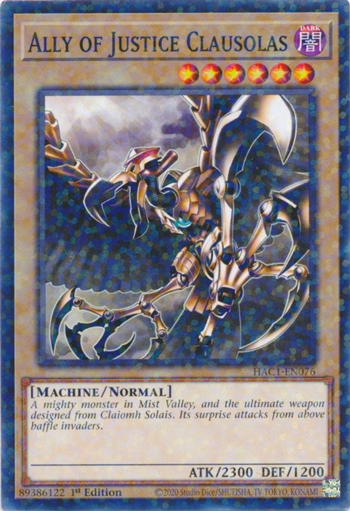 Ally of Justice Clausolas (Duel Terminal) (HAC1-EN076) - Duel Terminal Technology Common