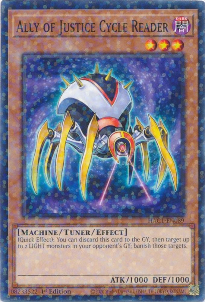 Ally of Justice Cycle Reader (Duel Terminal) (HAC1-EN089) - Duel Terminal Technology Common