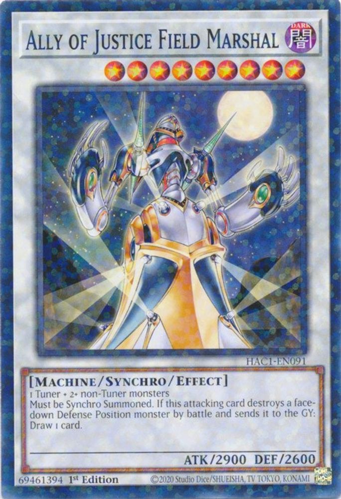 Ally of Justice Field Marshal (Duel Terminal) (HAC1-EN091) - Duel Terminal Technology Common