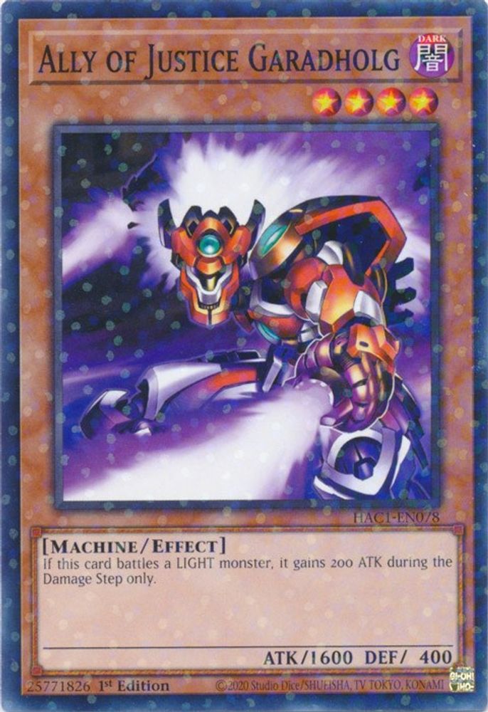 Ally of Justice Garadholg (Duel Terminal) (HAC1-EN078) - Duel Terminal Technology Common