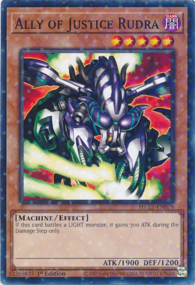 Ally of Justice Rudra (Duel Terminal) (HAC1-EN079) - Duel Terminal Technology Common