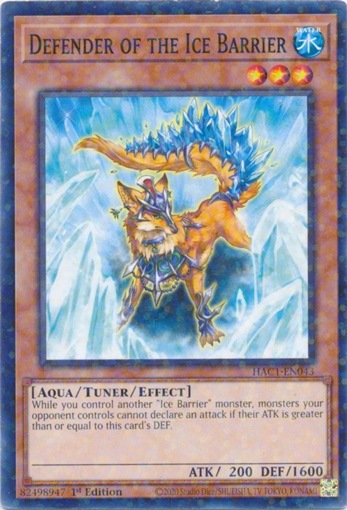 Defender of the Ice Barrier (Duel Terminal) (HAC1-EN043) - Duel Terminal Technology Common