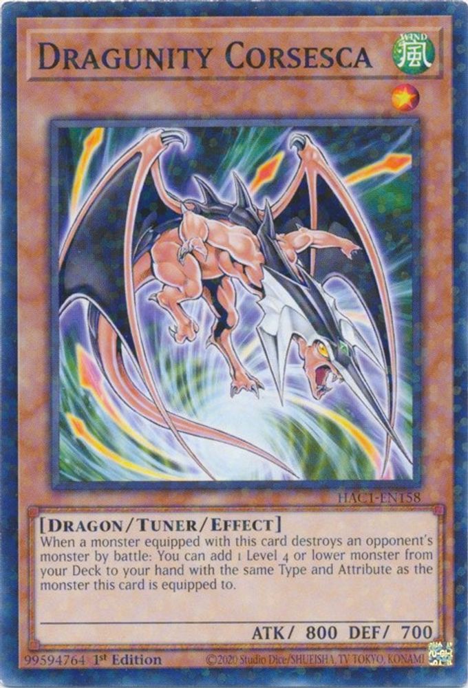 Dragunity Corsesca (Duel Terminal) (HAC1-EN158) - Duel Terminal Technology Common