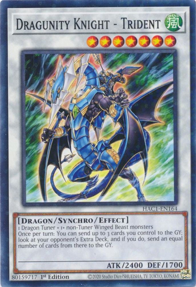 Dragunity Knight - Trident (Duel Terminal) [HAC1-EN164] Commun 