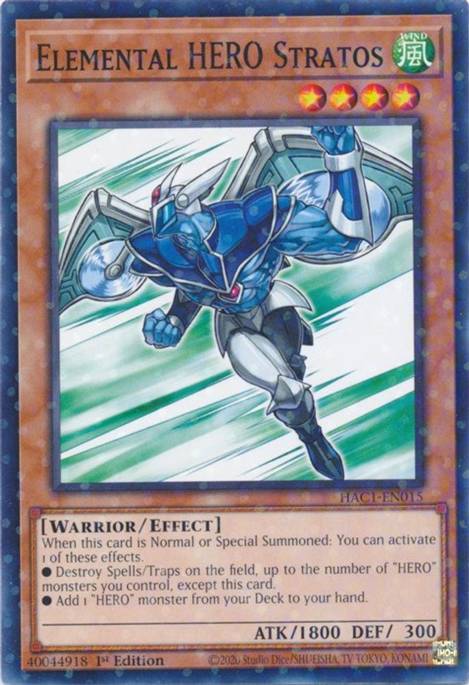 Elemental HERO Stratos (Duel Terminal) [HAC1-EN015] Commun 