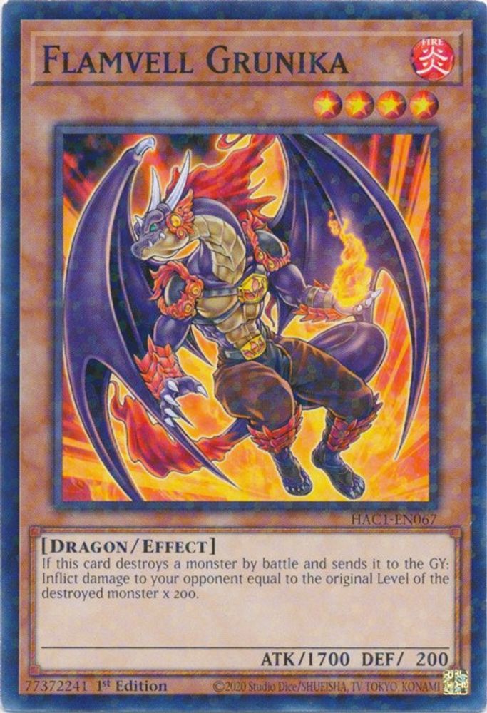 Flamvell Grunika (Duel Terminal) [HAC1-EN067] Commun 