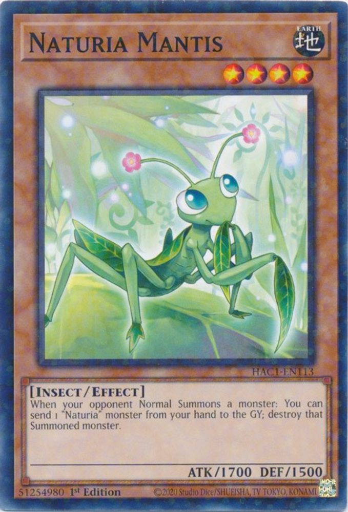 Naturia Mantis (Duel Terminal) [HAC1-EN113] Commun 