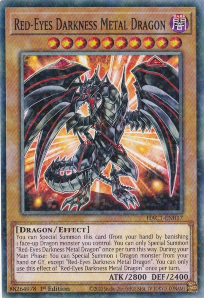Dragon de métal des ténèbres aux yeux rouges (Duel Terminal) [HAC1-EN017] Commun 