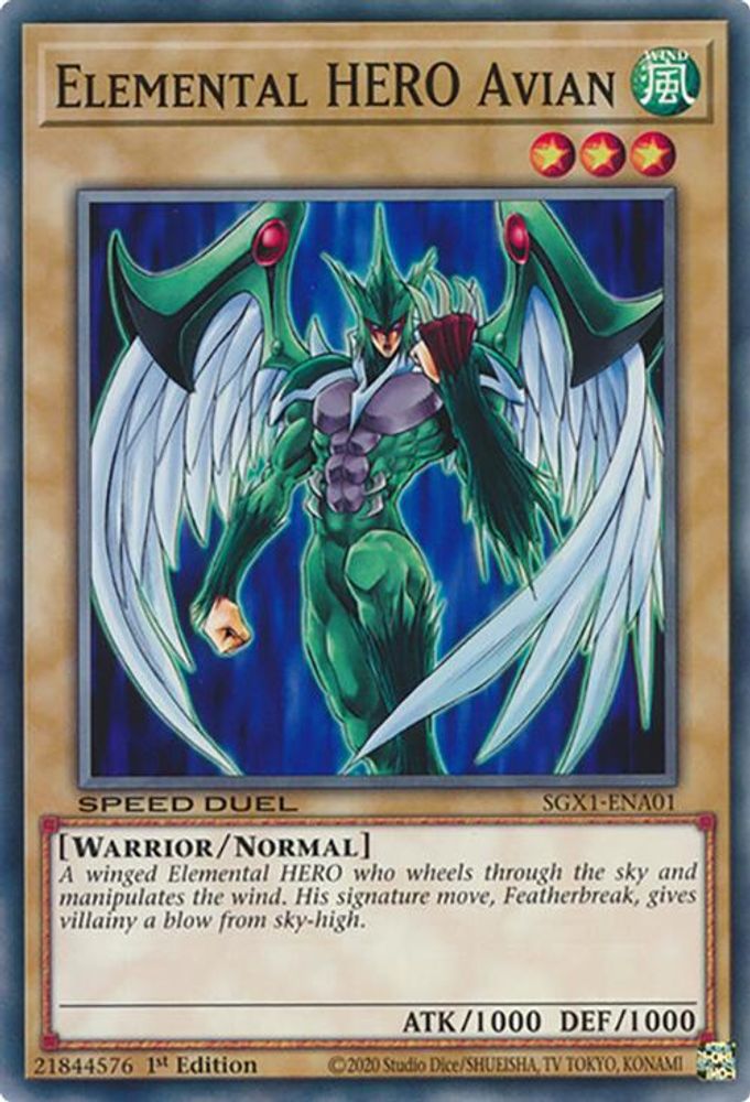 Elemental HERO Avian (SGX1-ENA01) - Common