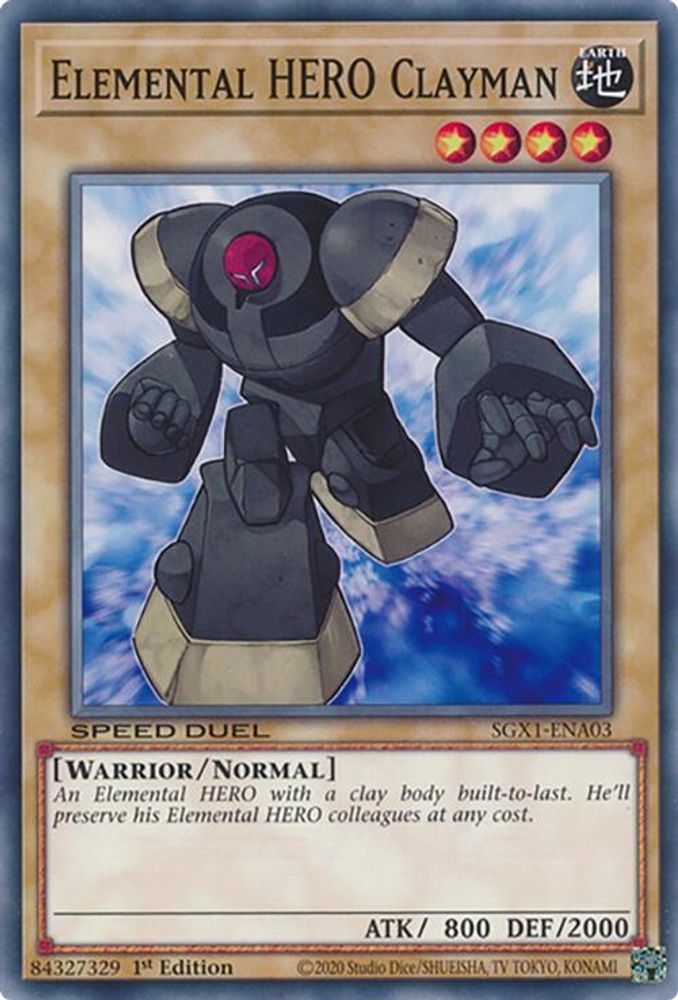 Elemental HERO Clayman (SGX1-ENA03) - Common