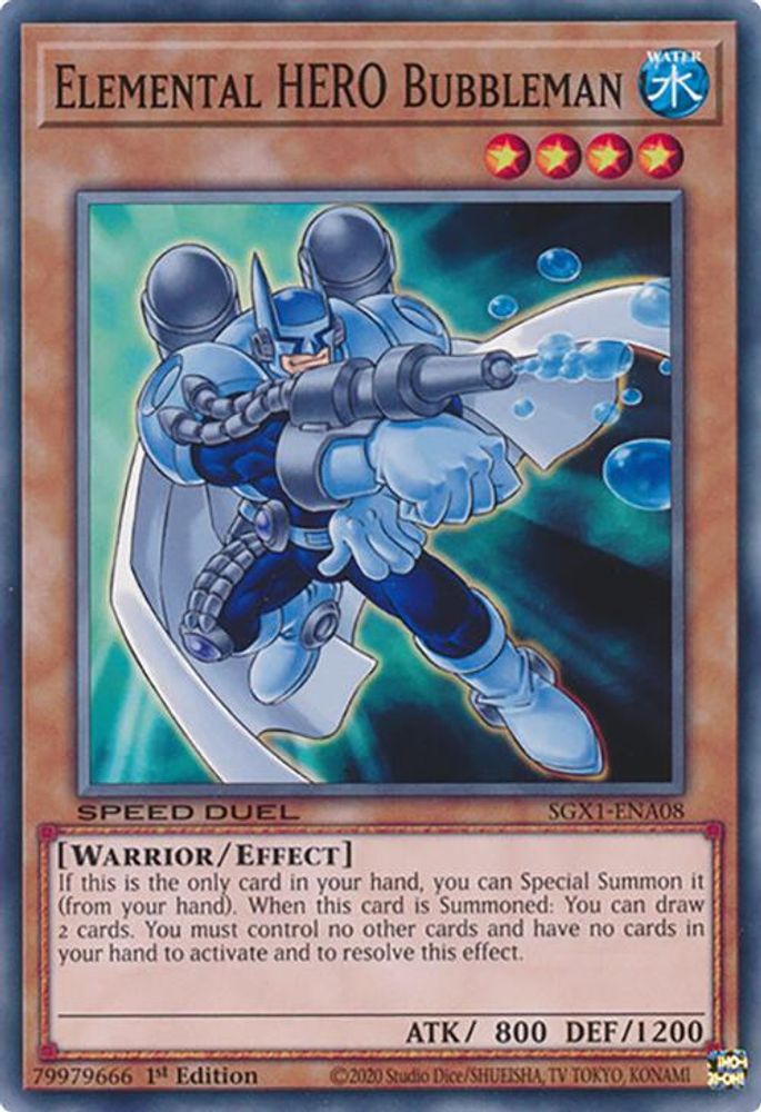 Elemental HERO Bubbleman (SGX1-ENA08) - Common