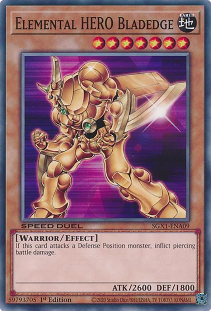 Elemental HERO Bladedge (SGX1-ENA09) - Common