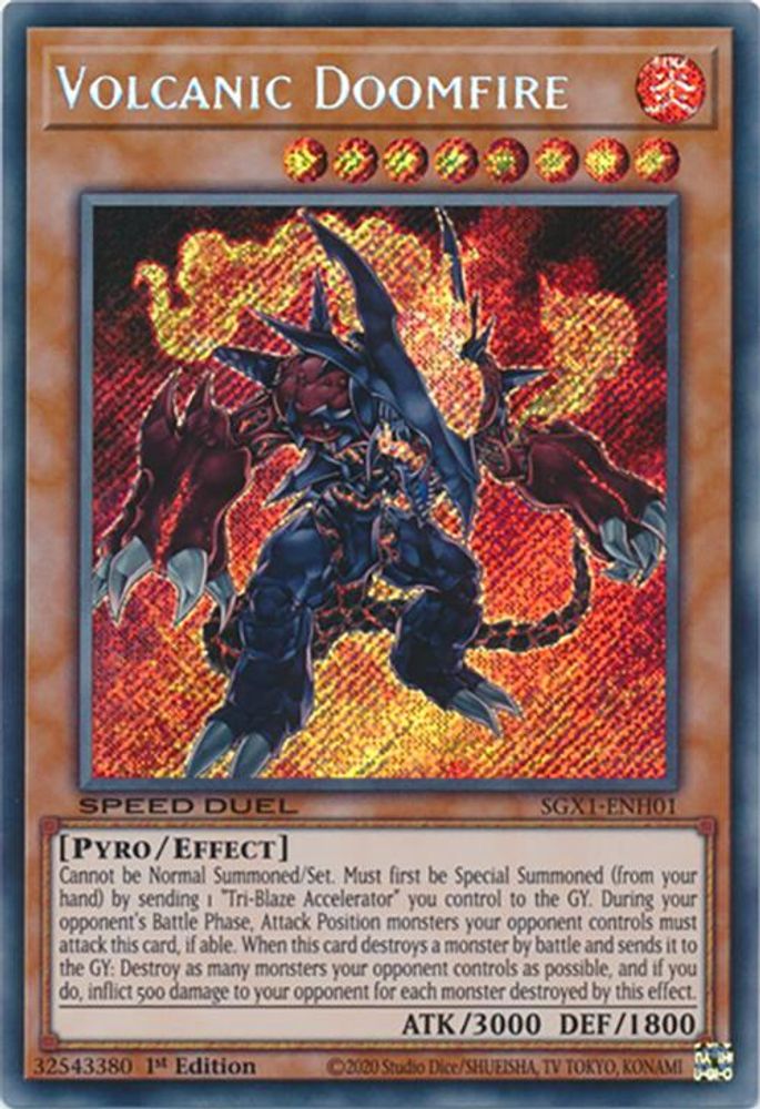 Volcanic Doomfire (Secret Rare) (SGX1-ENH01) - Secret Rare