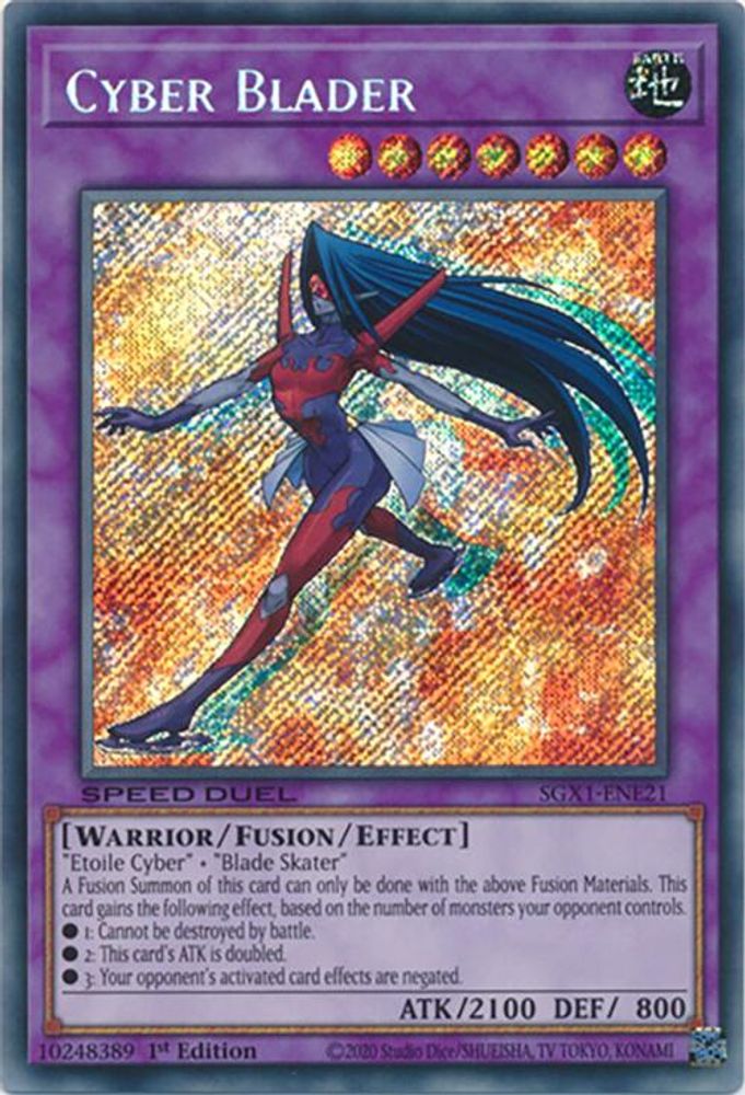 Cyber ​​Blader [SGX1-ENE21] Secret Rare 
