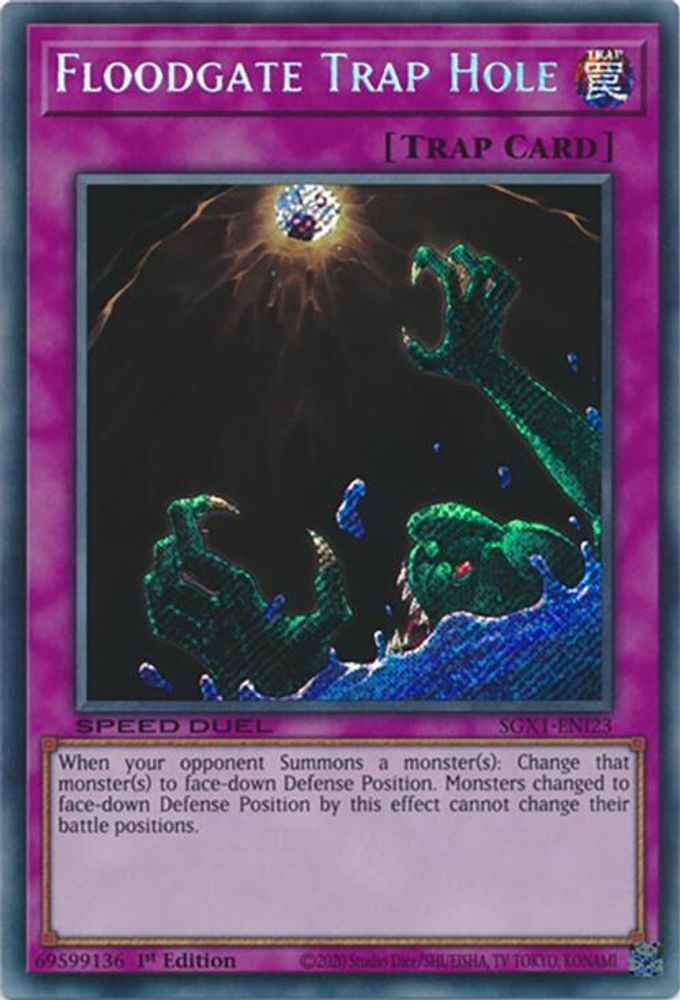 Floodgate Trap Hole (Secret Rare) (SGX1-ENI23) - Secret Rare