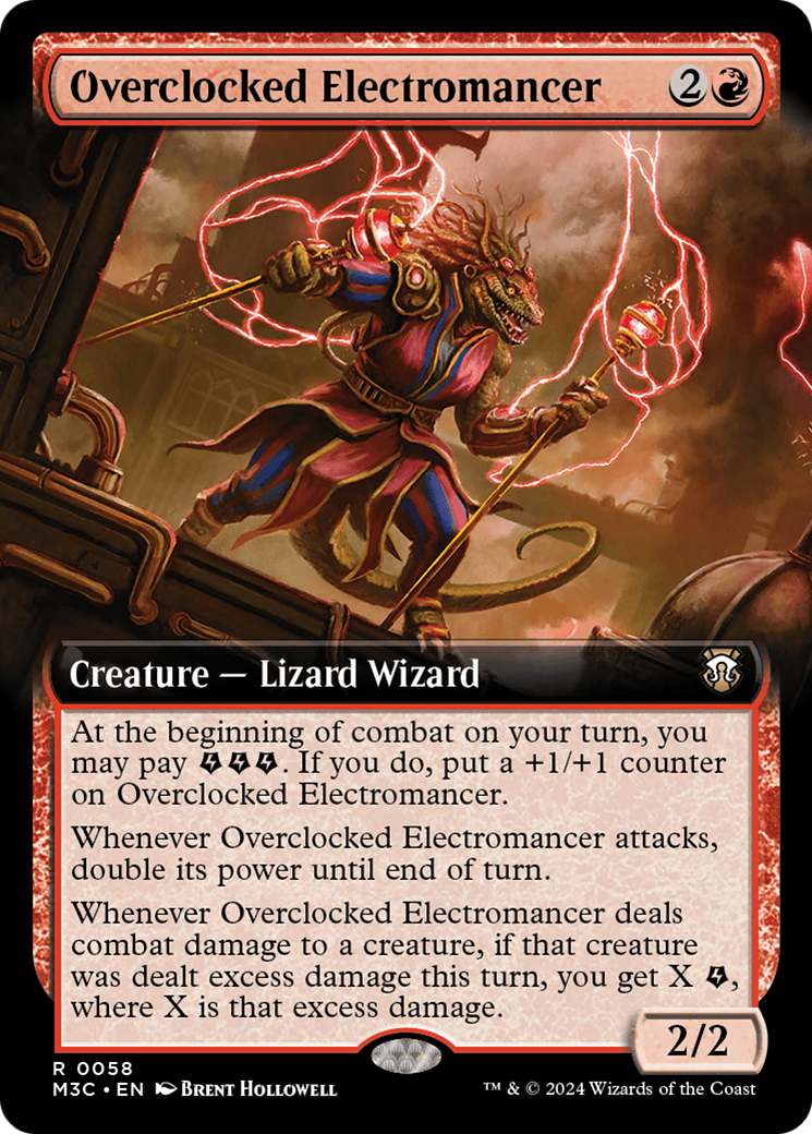 Overclocked Electromancer (Extended Art) (M3C-058) - Modern Horizons 3 Commander: (Extended Art)