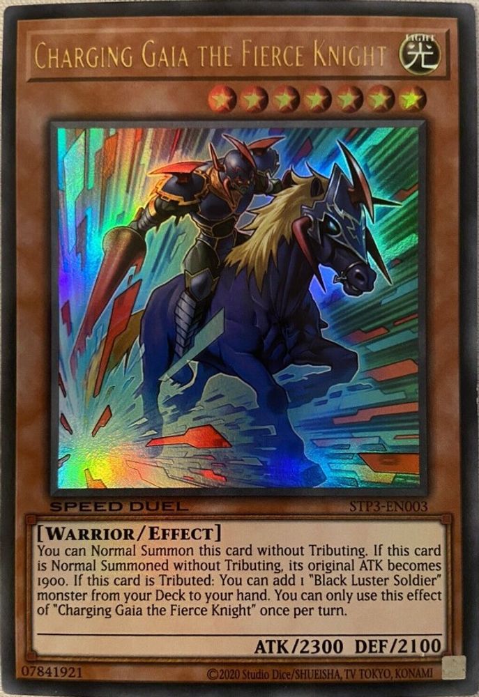 Charging Gaia the Fierce Knight (STP3-EN003) - Ultra Rare