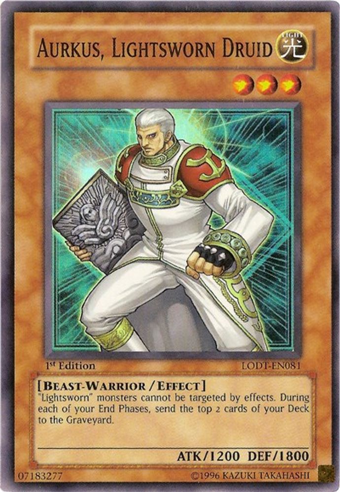 Aurkus, Lightsworn Druid (LODT-EN081) - Super Rare