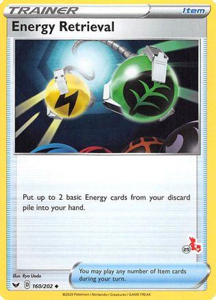 Energy Retrieval - 160/202 (#25 Cinderace Stamped)/202  - Promo