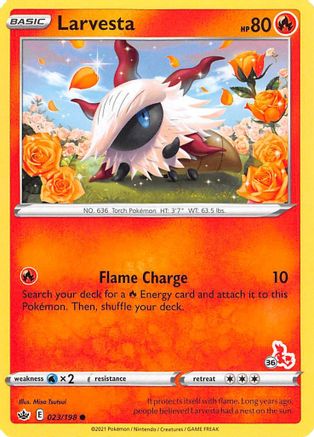 Larvesta (23/198) (Timbre Cendrillon #36) [Battle Academy 2022] 