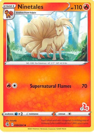 Ninetales (#7 Cinderace Stamped) 030/264  - Promo