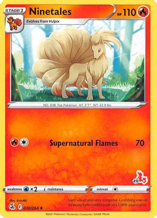 Ninetales - 030/264 (#23 Cinderace Stamped)/264  - Promo
