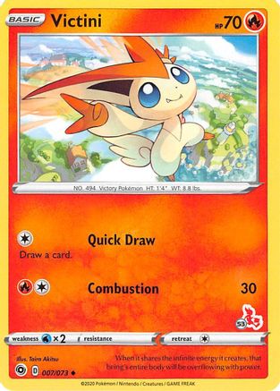 Victini - 007/073 (#53 Cinderace Stamped)/073  - Promo