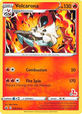 Volcarona - 024/198 (#27 Cinderace Stamped)/198  - Promo