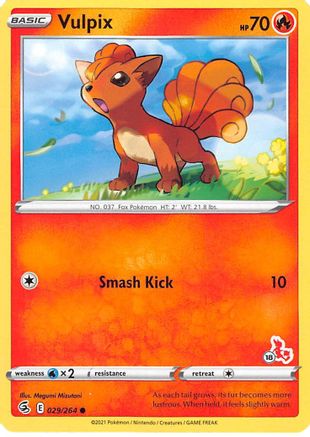 Vulpix - 029/264 (#18 Cinderace Stamped)/264  - Promo