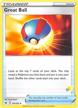 Great Ball - 164/202 (#57 Pikachu Stamped)/202  - Promo