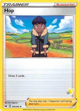 Hop - 165/202 (#13 Pikachu Stamped)/202  - Promo