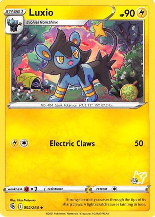 Luxio - 092/264 (#53 Pikachu Stamped)/264  - Promo