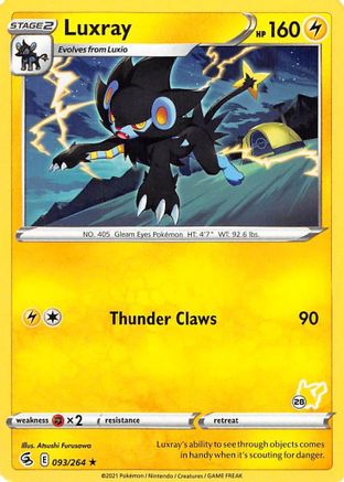 Luxray - 093/264 (#28 Pikachu Stamped)/264  - Promo