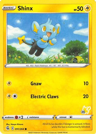 Shinx - 091/264 (#45 Pikachu Stamped)/264  - Promo